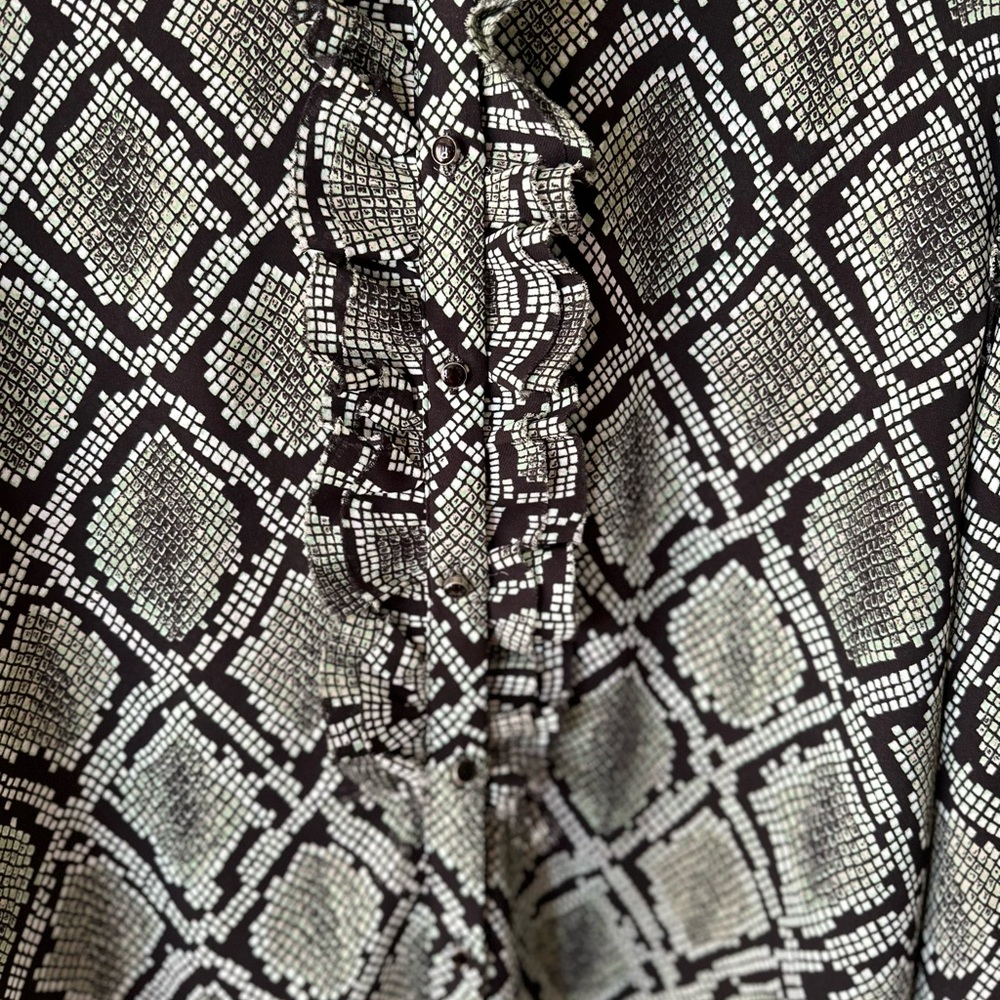 Scotch & Soda - Blouse With Snake Print And Ruffl… - image 4